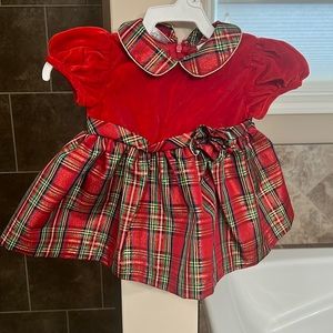 Thomas baby girl holiday dress and diaper cover.  3-6mo